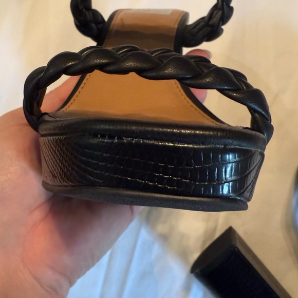 Dolce Vita Black Peggy Braided Sandal Heels - Picture 7 of 10